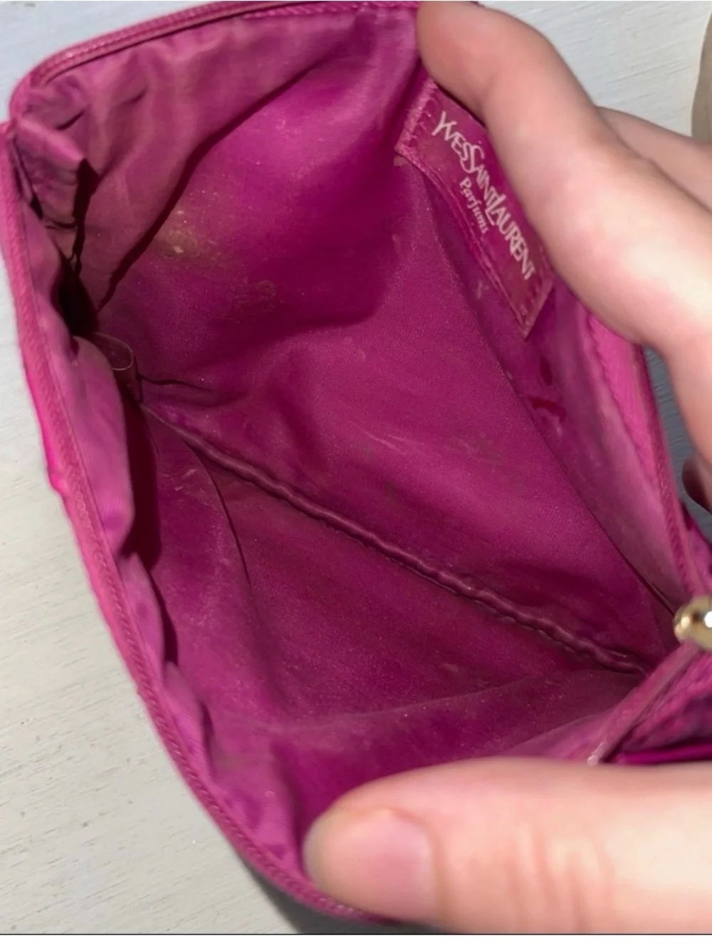 Yves Saint Laurent Parfums Purple Logo Bag